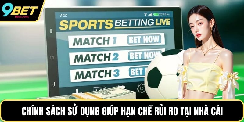 Chính sách sử dụng giúp hạn chế rủi ro tại nhà cái